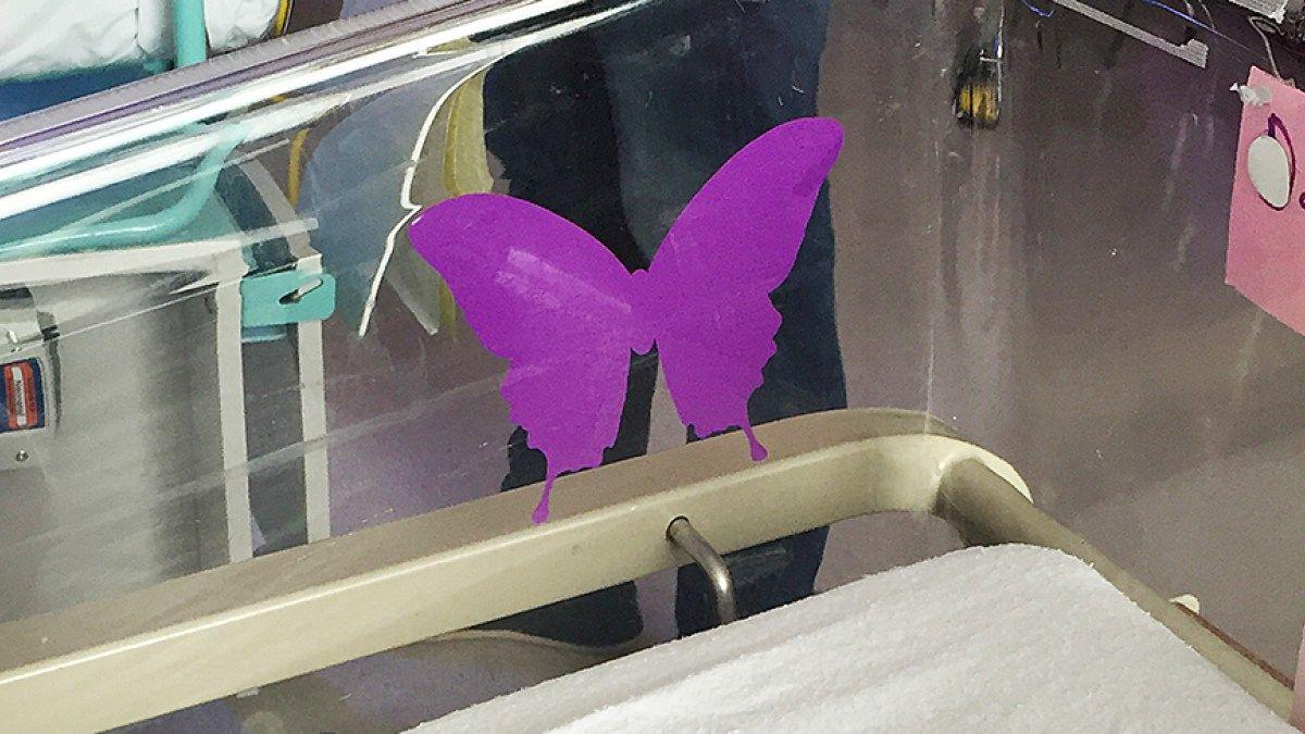 Purple Butterfly Logo - What Purple Butterfly Stickers at the Hospital Mean