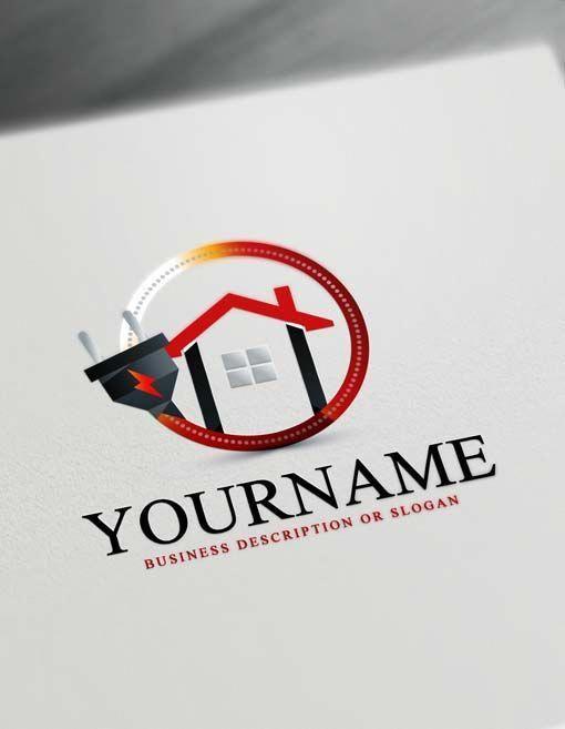 Electrician Business Logo - Make Your Own House Electrician Logo Design. Brand your Electrician ...