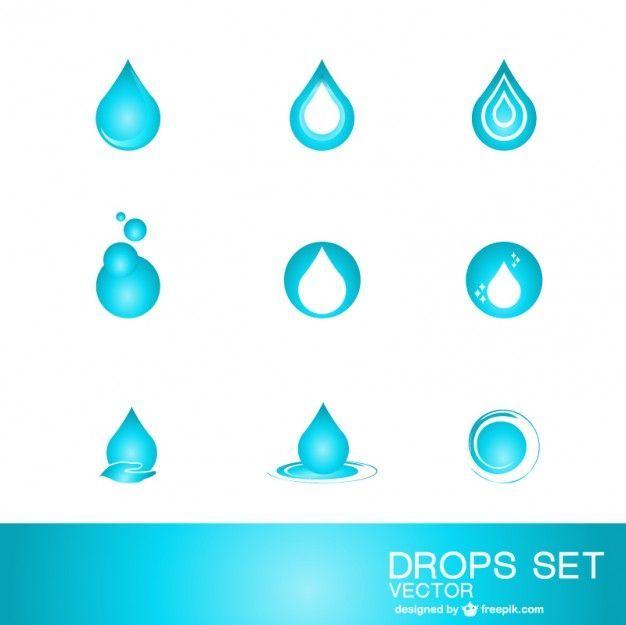 Rain Drop Logo - Water drop logo template | promediu | Pinterest | Vector free, Water ...