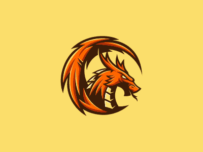 Orange Dragon Logo - Best Dragon Logo Examples For Businesses