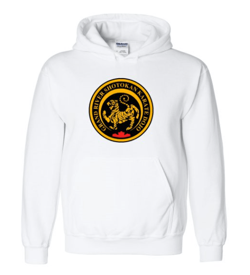 White Kangaroo Logo - White Kangaroo Hoodie with Logo River Shotokan Karate Self