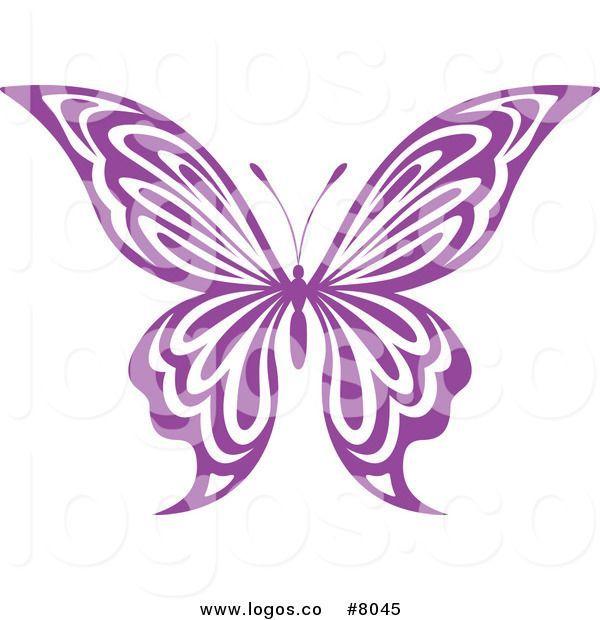 Purple Butterfly Logo - butterfly clip art. Royalty Free Clip Art Vector Logo of a Purple