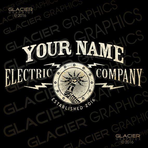 Electrician Business Logo - Steampunk Electrician Logo, Electrical Logo Lighting Logo Sound