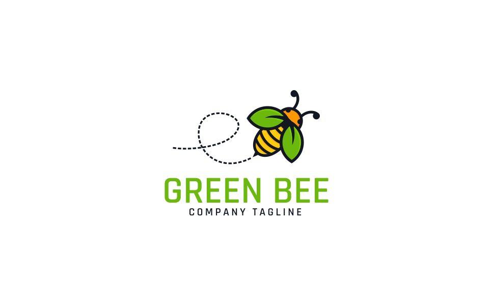 Bee Logo - Nature Green Bee Logo Template #63896