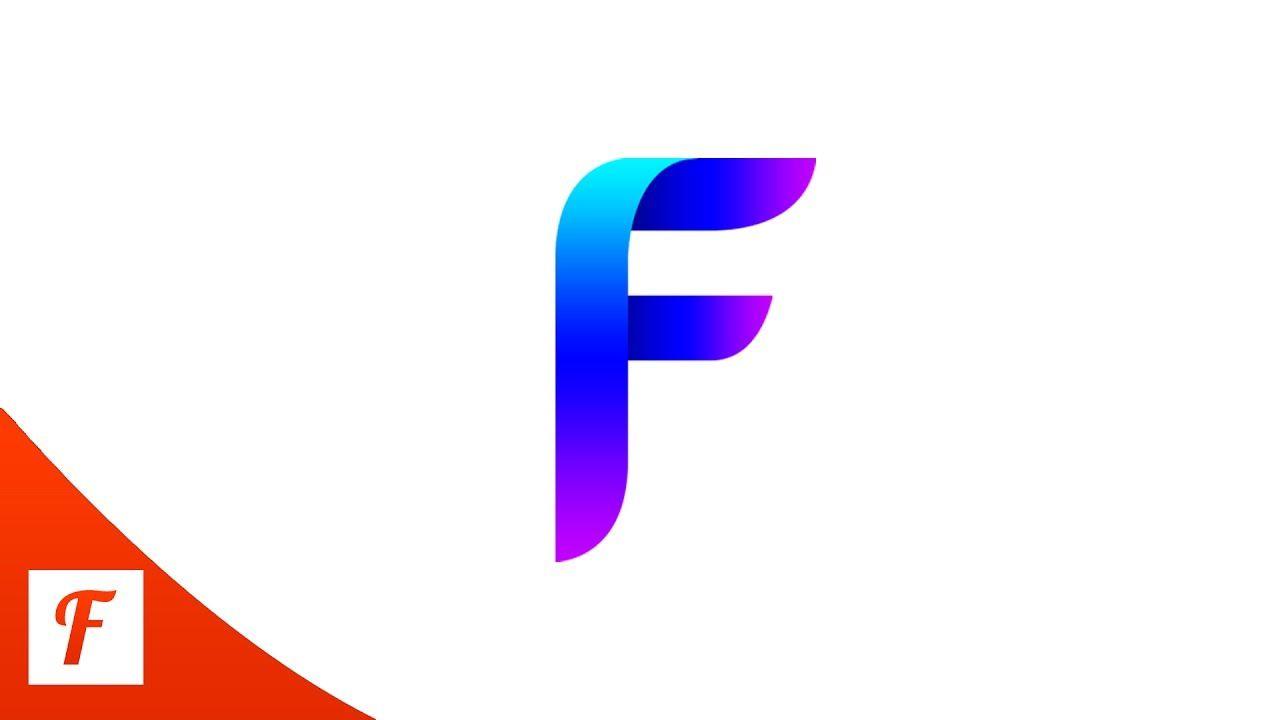 Blue F Logo - Photoshop Tutorial Logo Design (Colorful F)