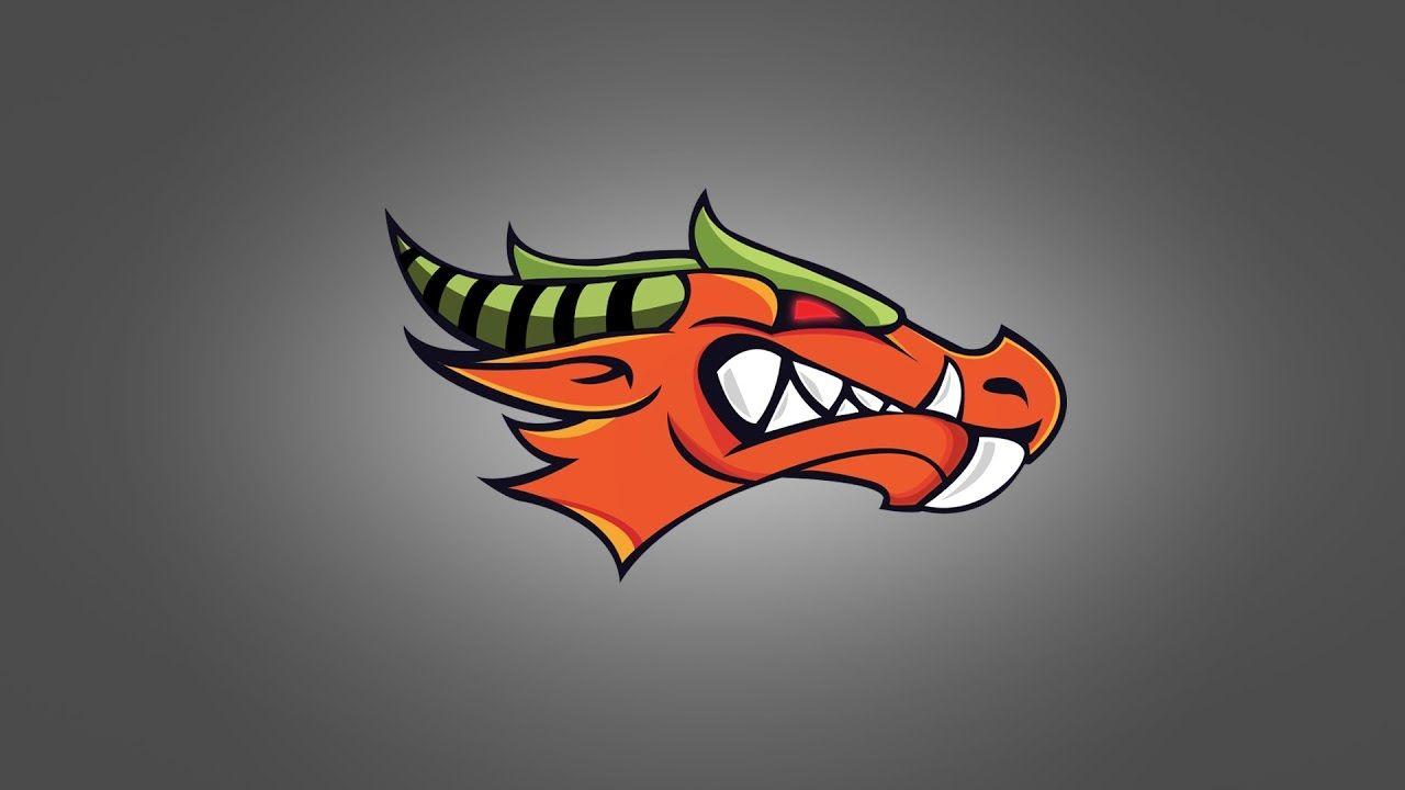 Orange Dragon Logo - Photoshop Tutorial. Dragon Logo Design