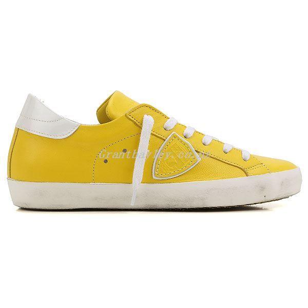 Popular Yellow Logo - Popular Yellow Philippe Model Women Shoes Sneakers Fe Logo On