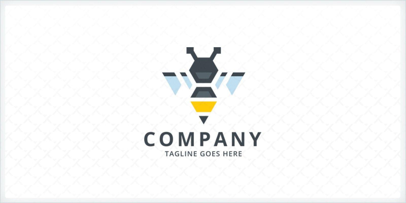 Bee Logo - Pen Bee Logo Template | Codester