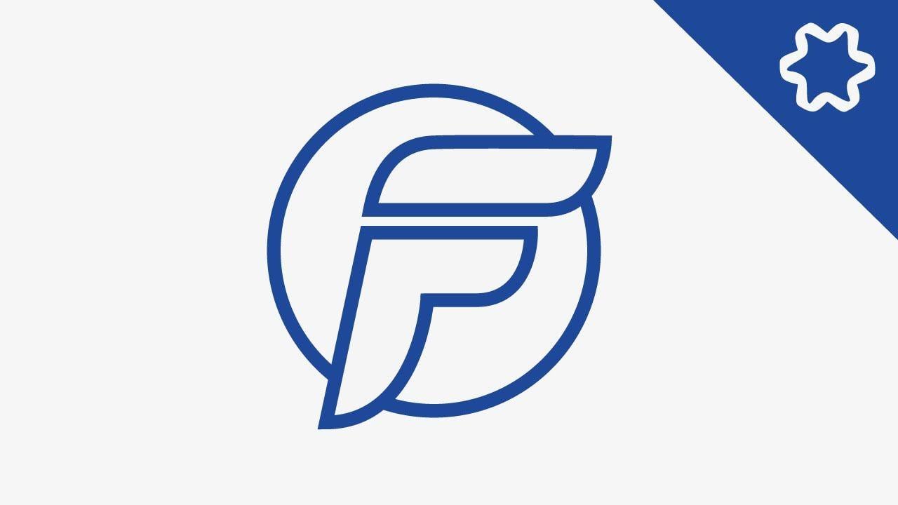 Blue F Logo - Circle Line Letter Logo Design Tutorial / Logo Design illustrator ...