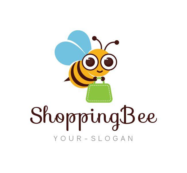 Bee Logo - Shopping Bee Logo & Business Card Template - The Design Love