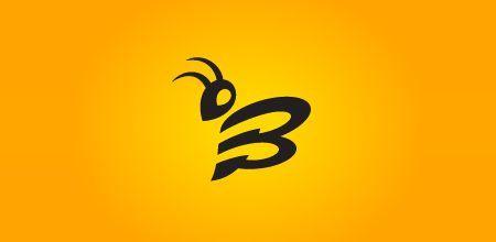 Bee Logo - b creative Bee Logo Designs | 50 Cute Cat Logo Designs For ...