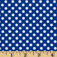 Yellow Dots with Blue Star Logo - Polka Dots & Dot Quilting Fabric