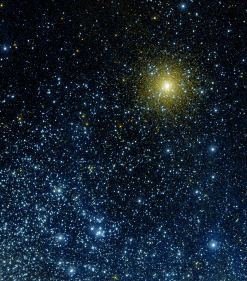 Yellow Dots with Blue Star Logo - News | Galaxy Evolution Explorer Spies Band of Stars