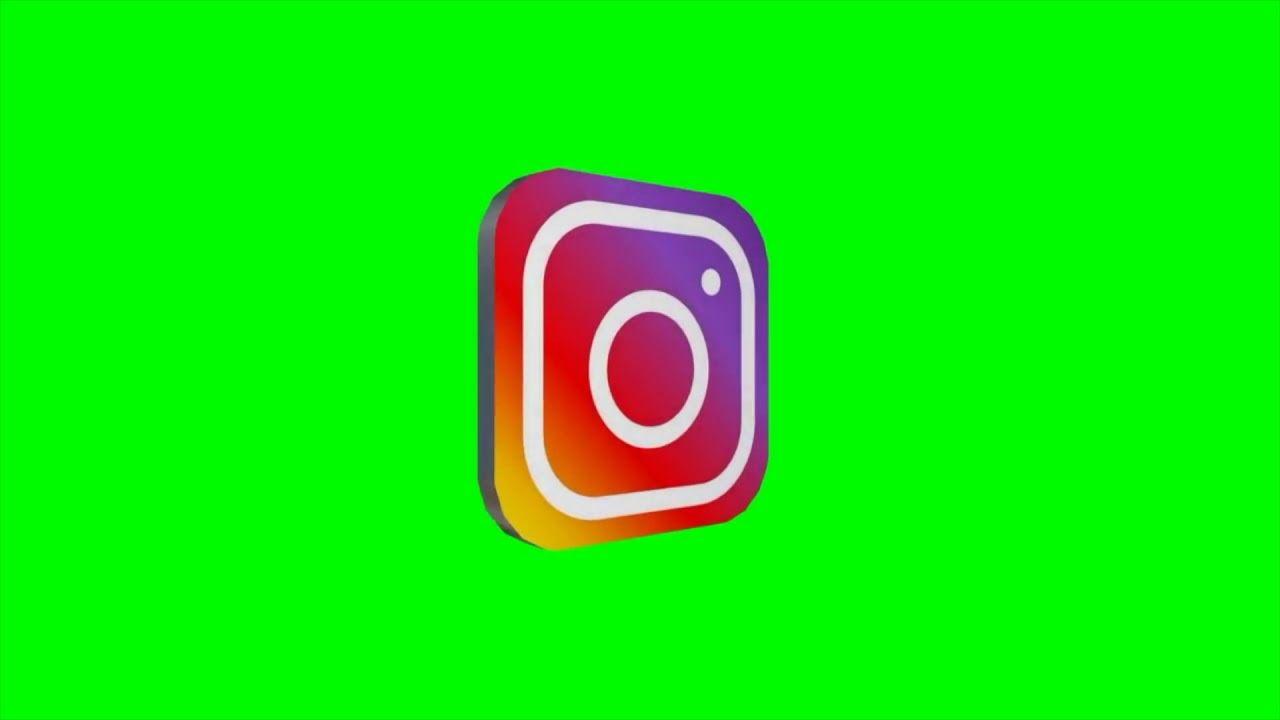Screen Logo - #5 Free Green Screen - Spinning Instagram Logo | Instagram icon Green Screen