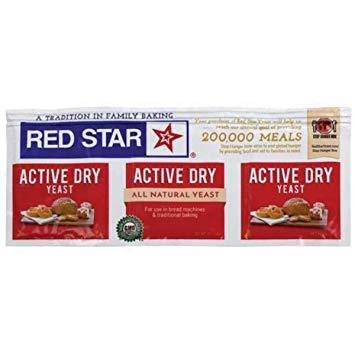 Red Star Yeast Logo - Amazon.com : Red Star Yeast Active Dry Env 3pk : Grocery & Gourmet Food