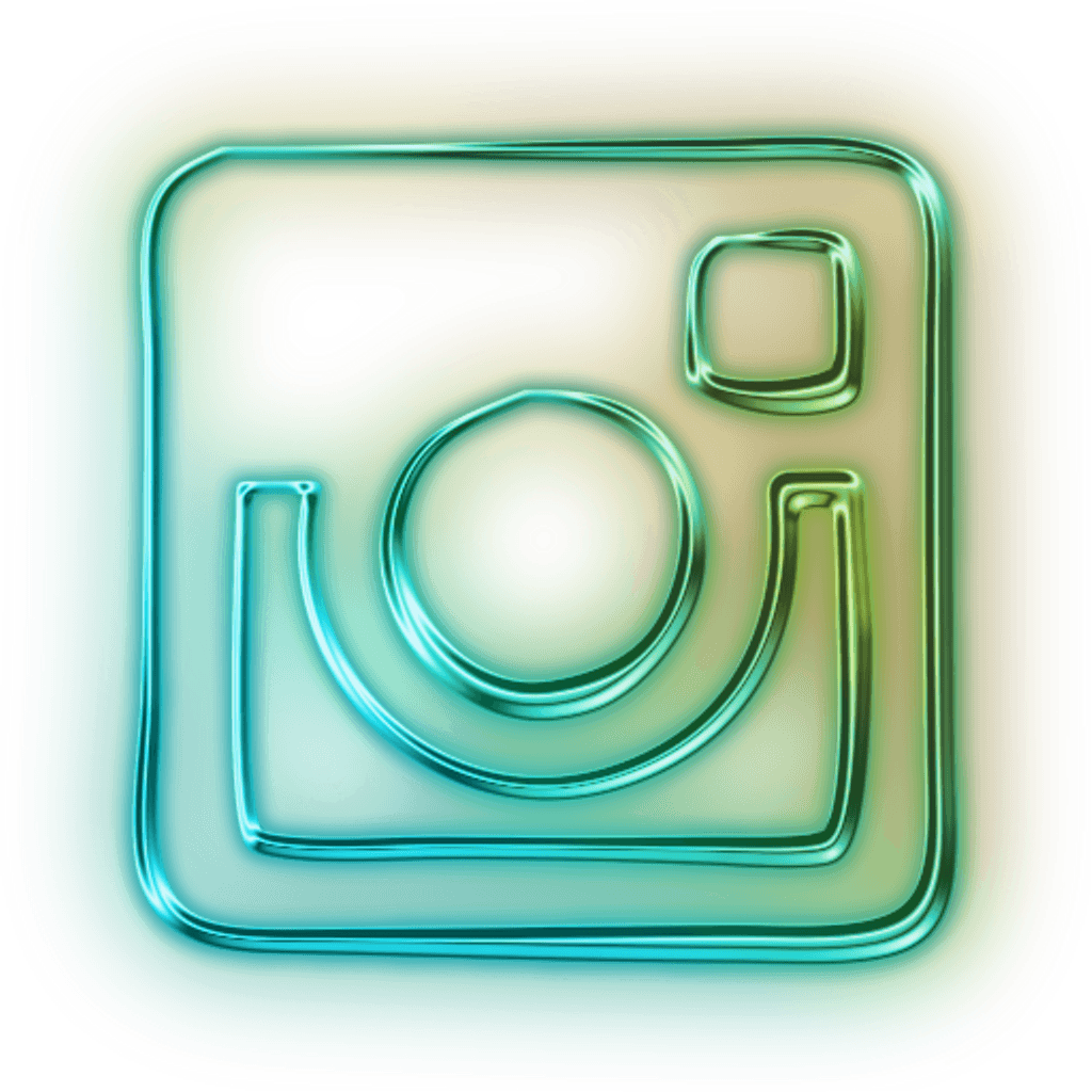 Green Instagram Logo - instagram logo old neon light blue green yellow freetoe...