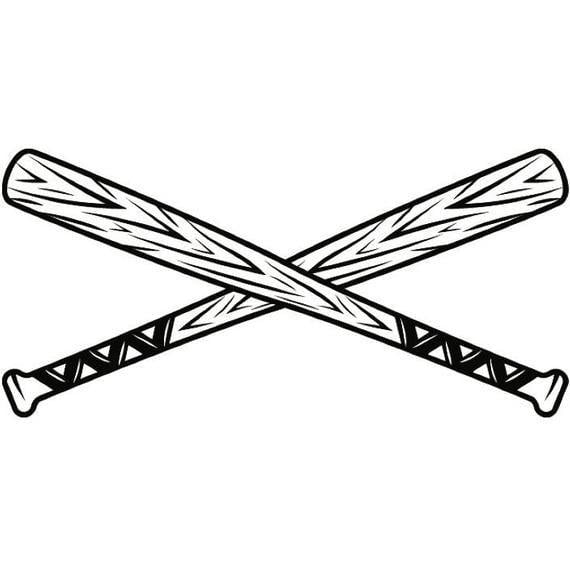 Crossed Bat Ball Logo - Baseball Logo 5 Bats Crossed Ball Diamond League Equipment | Etsy