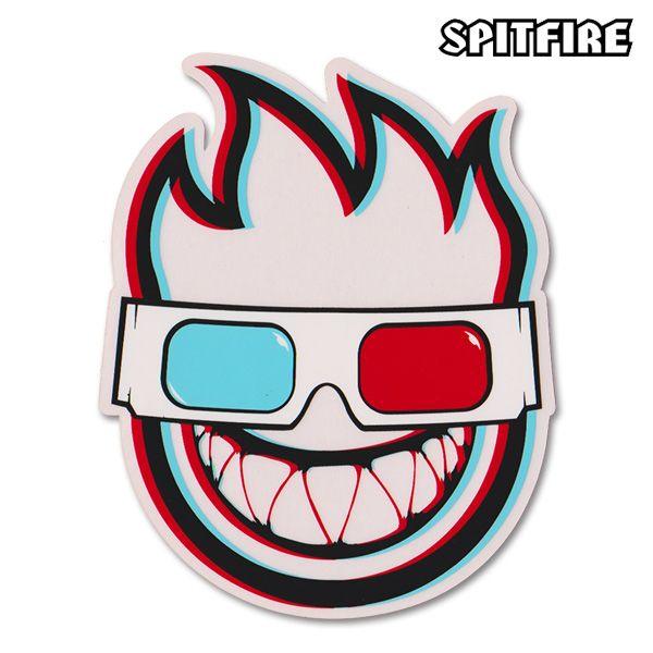 Spitfire Skateboard Logo - w5thst: Spitfire Wheels 3D Big Head Sticker skateboard