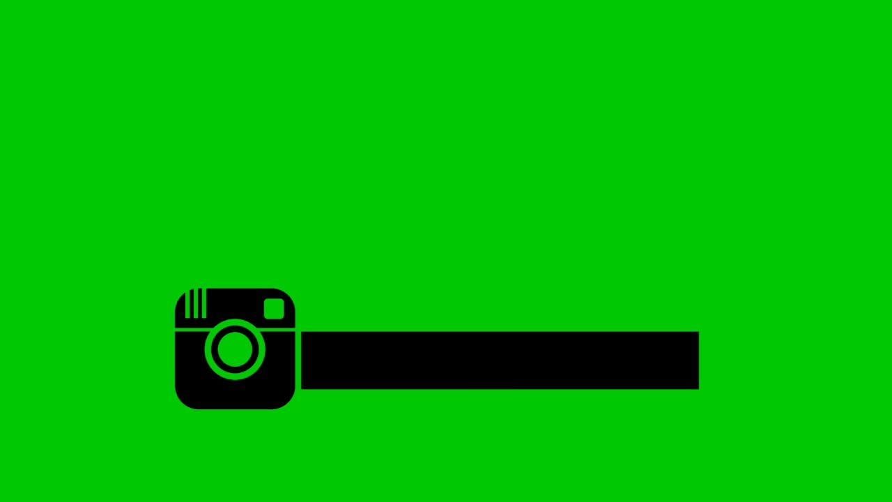 Green Instagram Logo - Instagram Black Logo Green screen HD