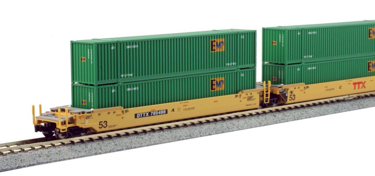 TTX Railroad Logo - Kato N 106-6174 Gunderson MAXI-lV Double Stack 3 Unit Well Cars New ...