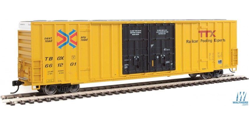 TTX Train Logo - Walthers - 60' High Cube Plate F Boxcar - Ready to Run - Trailer ...