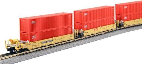 Rbox TTX Logo - Kato N Scale Gunderson MAXI-l Double Stack Well Cars, TTX 