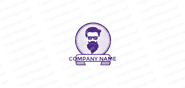 Hipster Sun Logo - hipster inside the emblem with sun rays | Logo Template by ...