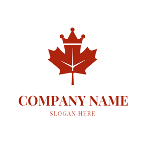 Red Canadian Leaf Logo - Free Maple Leaf Logo Designs | DesignEvo Logo Maker