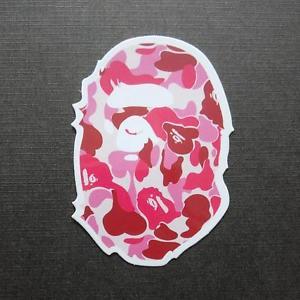 Pink BAPE Logo - A Bathing Ape Bape Camo Pink Vinyl Sticker PVC Decal Logo | eBay