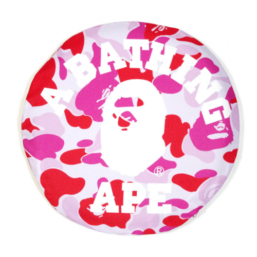 Pink BAPE Logo - A Bathing Ape Bape Camo Round Cushion (Pink)