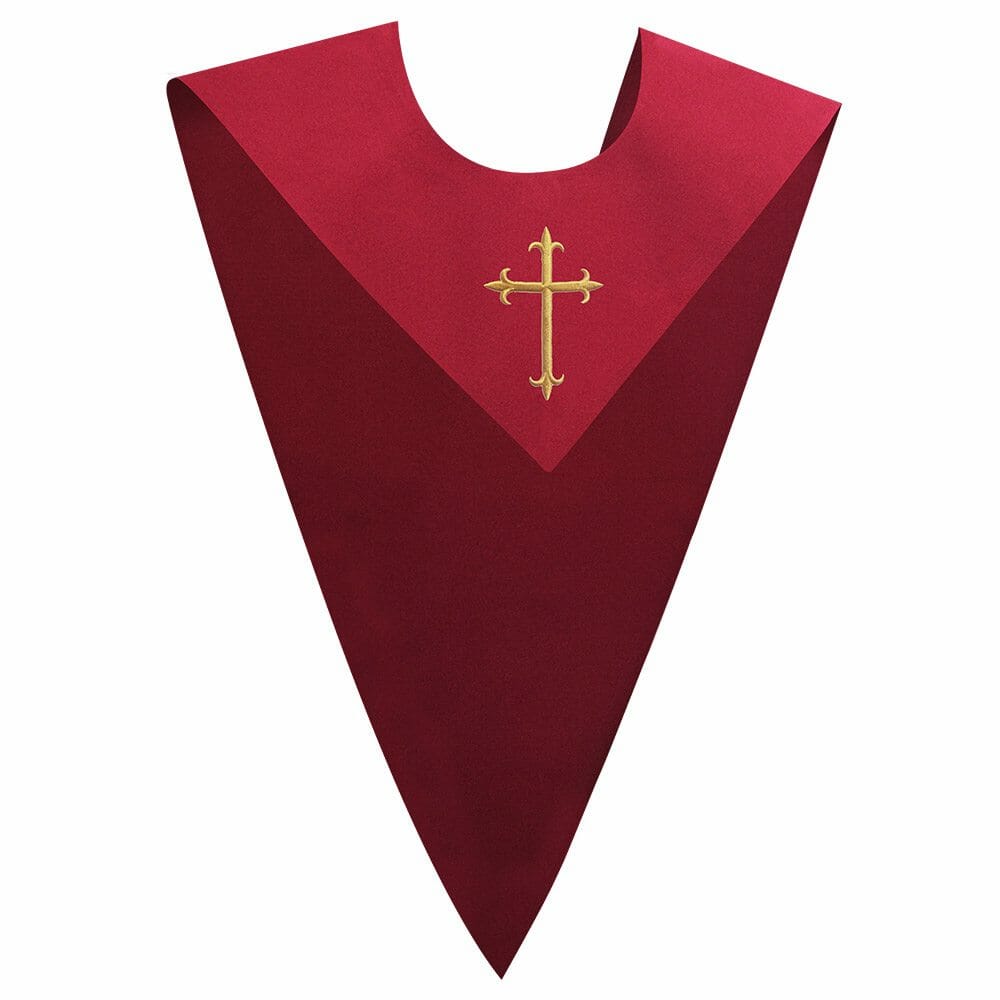 Red V-shaped Logo - Red V-Shaped Choir Stole - Buy Choir Robes