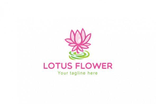 Lotus Flower Graphic Logo - Lotus Flower Nature Object Stock Logo Template
