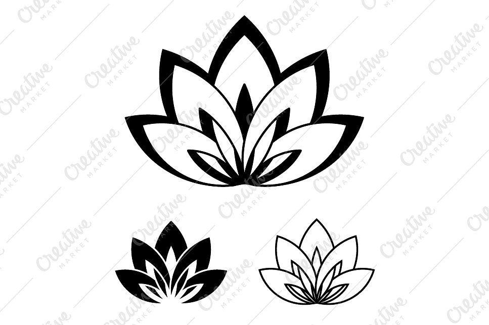 Lotus Flower Graphic Logo - Lotus flower logo, a symbol of yoga ~ Icons ~ Creative Market