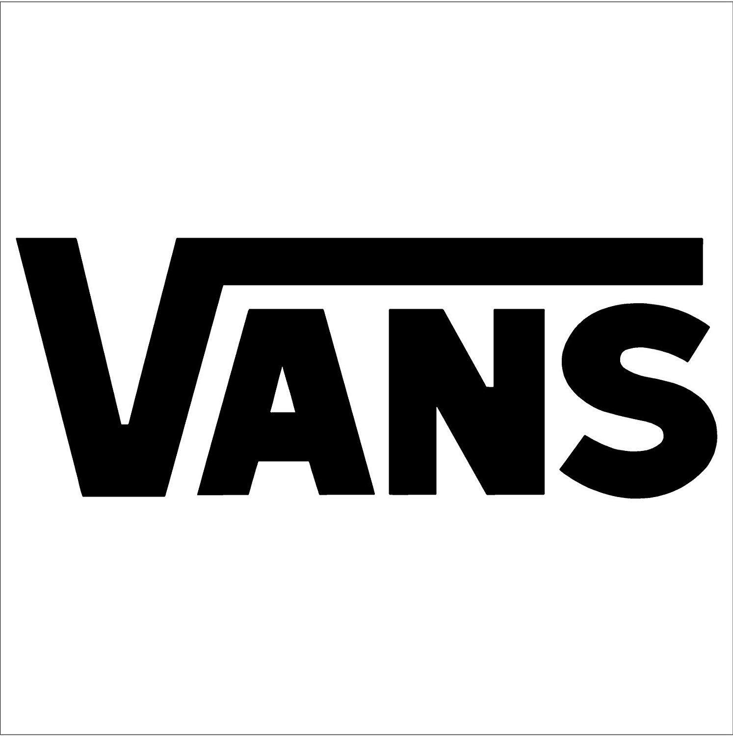 Black and White Vans Logo - Vans Logo Vinyl Sticker Decal (8 x Black): Automotive