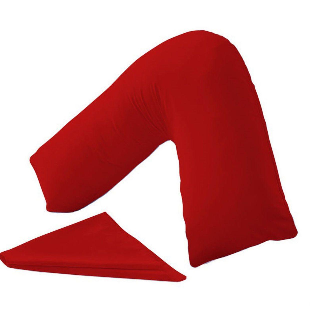 Red V-shaped Logo - V Shape Pillowcase - Red