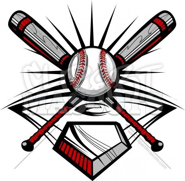 Baseball Bat Logo - Baseball Bats Logo Graphic Vector Image
