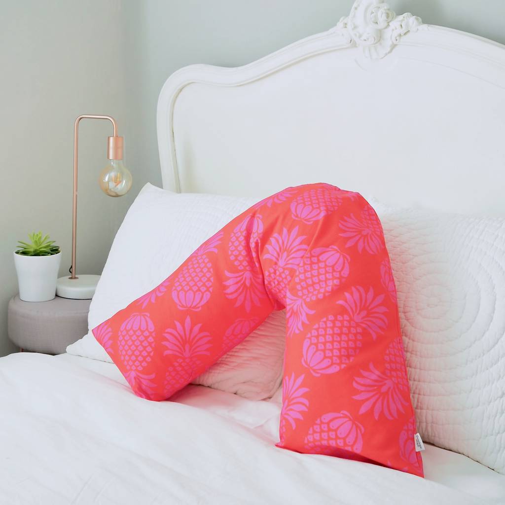 Red V-shaped Logo - pineapple red mix v shaped pillow by penelope hope ...