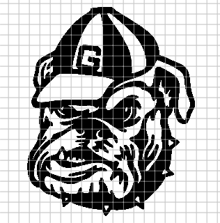 Georgia Bulldogs Logo - University of Georgia - Bulldog Logo - (Chart/Graph AND Row-by-Row ...