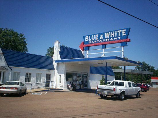 Blue and White Restaurant Logo - blue and white of Blue & White Restaurant, Tunica