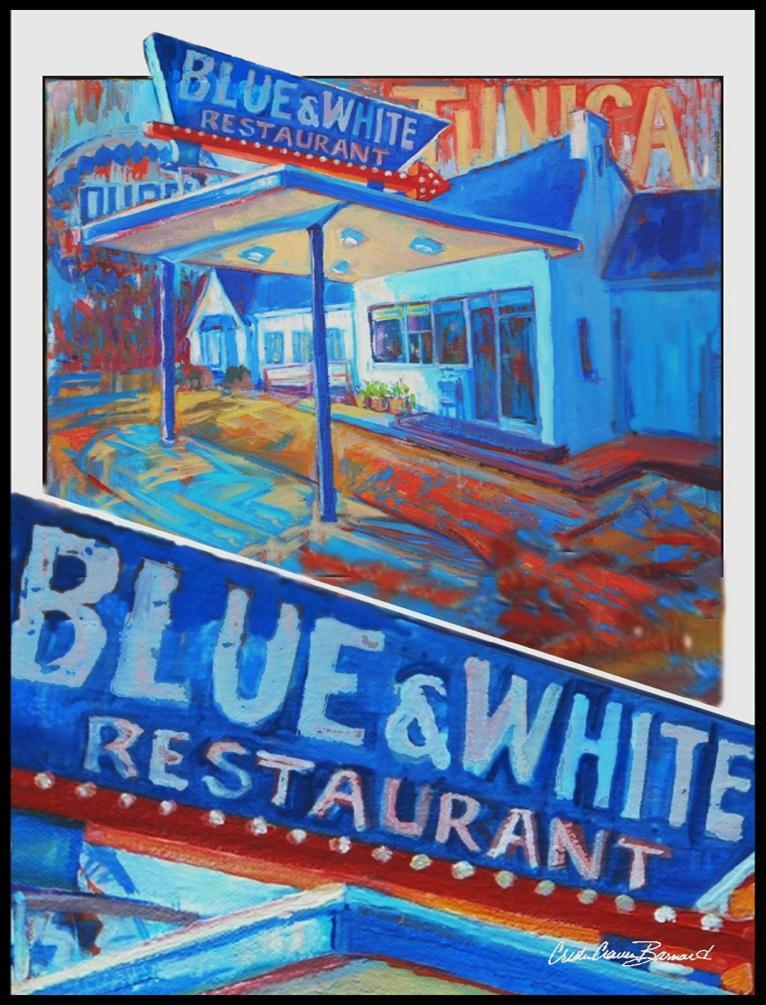 Blue and White Restaurant Logo - Blue and White Restaurant. Established Since 1924