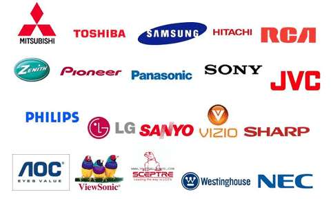 TV Brand Logo - Brands We Service A Plus TV Repair Piedmont Triad Winston Salem