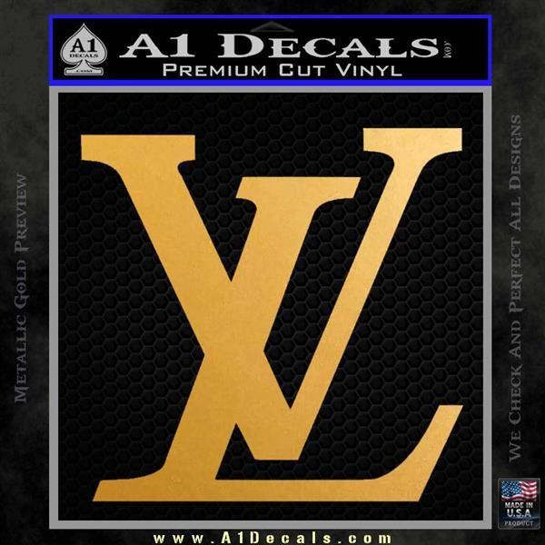 Gold LV Logo - Louis Vuitton Logo D3 Decal Sticker » A1 Decals