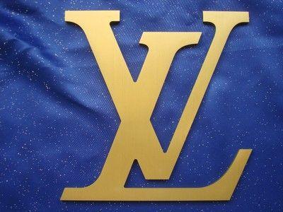 Gold Louis Vuitton Logo - LOUIS VUITTON Trunk Gold LV Monogram Logo French Store Display ...
