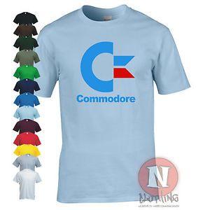 Blue Computer Logo - COMMODORE computer logo retro cool fun gaming T-shirt 64 home ...