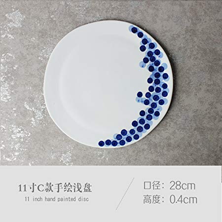 Blue and White Restaurant Logo - BEEST Large Flat Breakfast Steak Restaurant Painted Blue And White