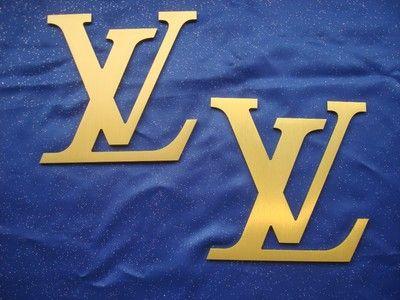 Gold LV Logo - LOUIS VUITTON Trunk Gold LV Monogram Logo French Store Display ...