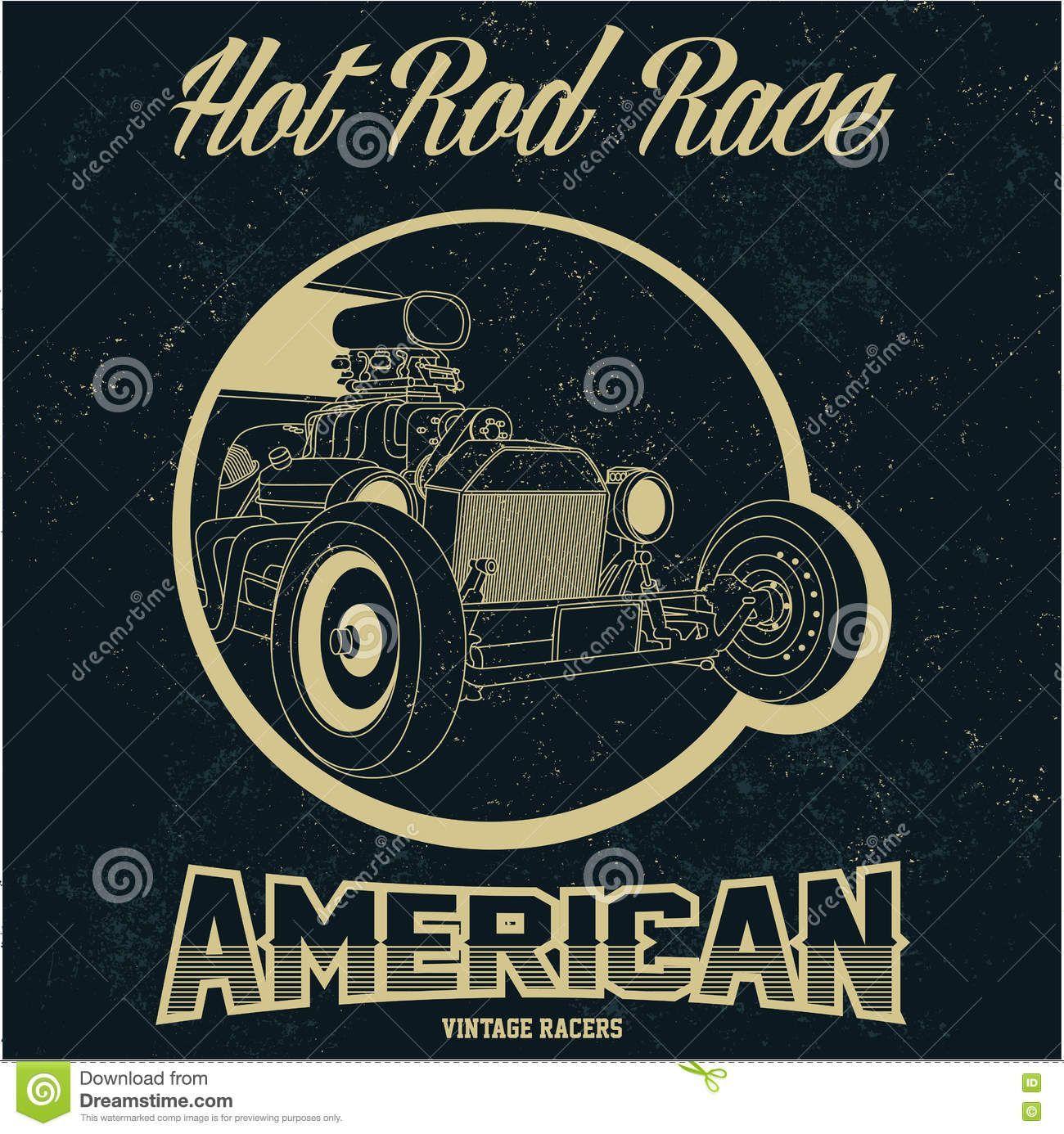 Vintage American Cars Logo - Vintage American Car Logo vintage american hot rod old grunge effect ...