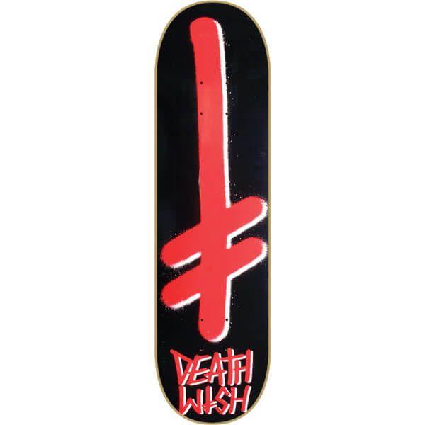 Death Wish Skate Logo - Deathwish Skateboards Gang Logo Black / Red Skateboard Deck.25 x