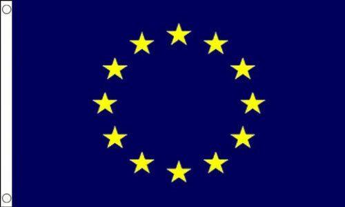 Blue and Yellow Star Logo - 5' x 3' European Union Flag Dark Blue with Yellow Stars Europe EU ...