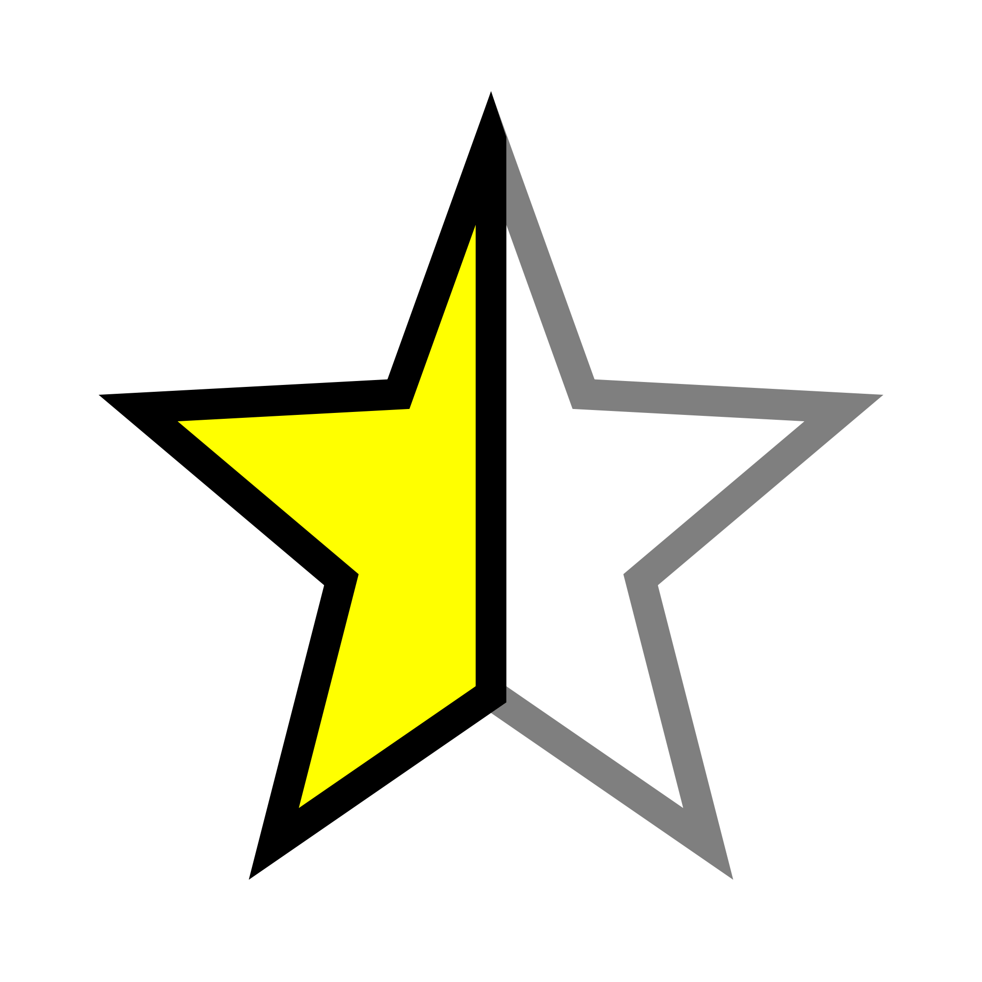 Blue and Yellow Star Logo - File:Half Star Yellow.svg - Wikimedia Commons